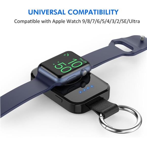 Portable Wireless Charger for Apple Watch Series 9/8/UItra/7/6/5/4/3/2/SE/Nike - Picture 5 of 7